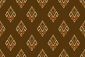 Nature vintages cross stitch traditional ethnic pattern paisley flower Ikat background abstract Aztec African Indonesian Indian seamless pattern for fabric print cloth dress carpet curtains and sarong vector