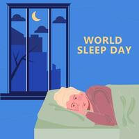 World Sleep Day background, poster vector