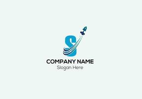 Travel Logo On Letter S Template. Travel Logo On S Letter, Initial Travel Sign Concept Template vector