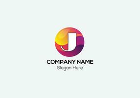 Abstract J letter modern initial lettermarks logo design vector