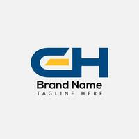 Abstract GH letter modern initial lettermarks logo design vector