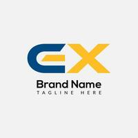 Abstract GX letter modern initial lettermarks logo design vector