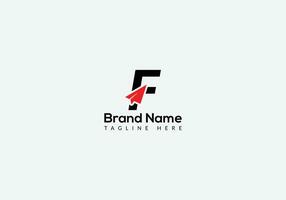 resumen F letra moderno inicial marcas de letras Noticias logo diseño vector
