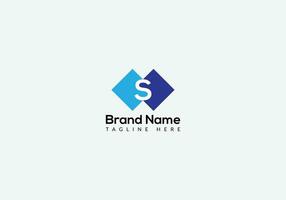 Abstract S letter modern initial Tech lettermarks logo design vector