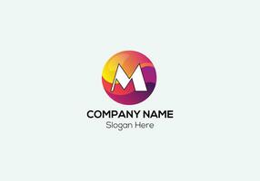 Abstract M letter modern initial lettermarks logo design vector