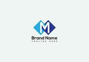 Abstract M letter modern initial lettermarks logo design vector