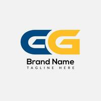 Abstract GG letter modern initial lettermarks logo design vector