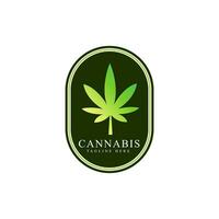 marijuana maceta producto etiquetas. canabis insignias logo diseño modelo vector