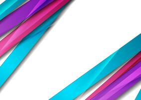 Colorful glossy stripes abstract geometric corporate background vector