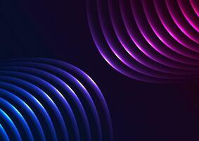 Futuristic technology abstract background with neon glowing waves vector