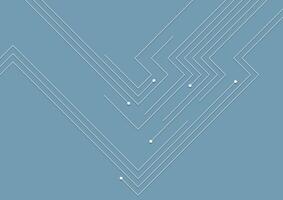 Blue white minimal abstract futuristic tech background with circuit lines vector
