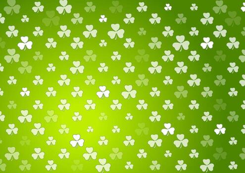 St Patrick Day bright abstract background with shamrock leaves vector