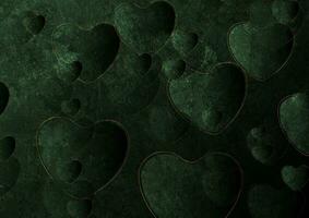 Dark green Valentines Day grunge abstract background vector