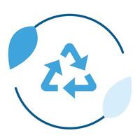 Zero Waste Icon. Use this icon to indicate that your products or business follow a zero-waste approach, emphasizing minimal environmental impact vector