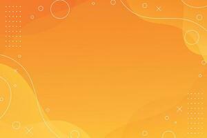 Abstract orange background with circles and lines vector