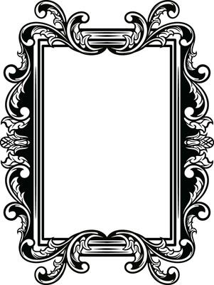 Vintage ornament frame for wedding