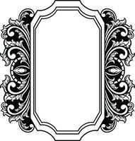 Mirror ornament frame vector