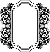 Mirror ornament frame vector