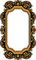 Mirror ornament frame vector