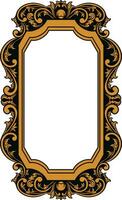 Mirror ornament frame vector