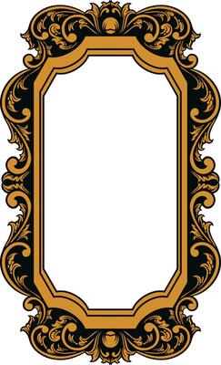 Mirror ornament frame