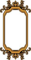 Mirror ornament frame vector