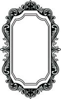 Mirror ornament frame vector