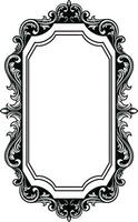 Mirror ornament frame vector