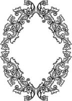 Ornament Frame for wedding vector