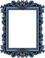 Vintage ornament frame for wedding vector