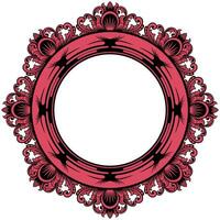 Circle ornament frame vector