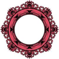 Circle ornament frame vector