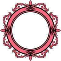 Circle ornament frame vector