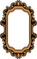 Mirror ornament frame vector