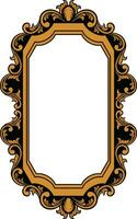 Mirror ornament frame vector