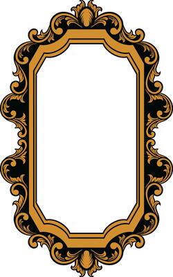 Mirror ornament frame