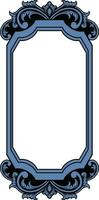 Mirror ornament frame vector