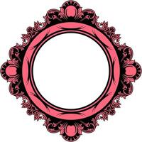 Circle ornament frame vector