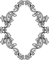 Ornament Frame for wedding vector