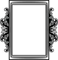 Vintage ornament frame for wedding vector