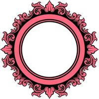 Circle ornament frame vector
