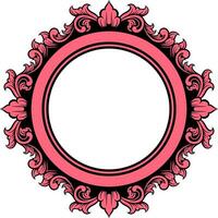 Circle ornament frame vector