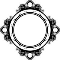 Circle ornament frame vector