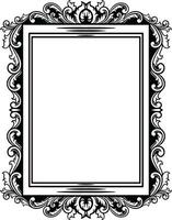 Vintage ornament frame for wedding vector