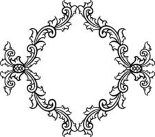 Ornament Frame for wedding vector