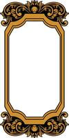 Mirror ornament frame vector
