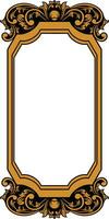 Mirror ornament frame vector