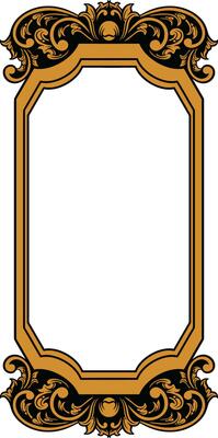 Mirror ornament frame