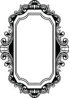 Mirror ornament frame vector