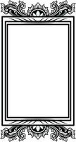 Vintage ornament frame for wedding vector